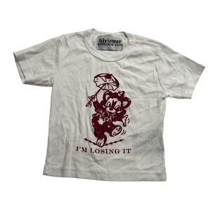 Life is War I'm Losing It Baby Tee in White